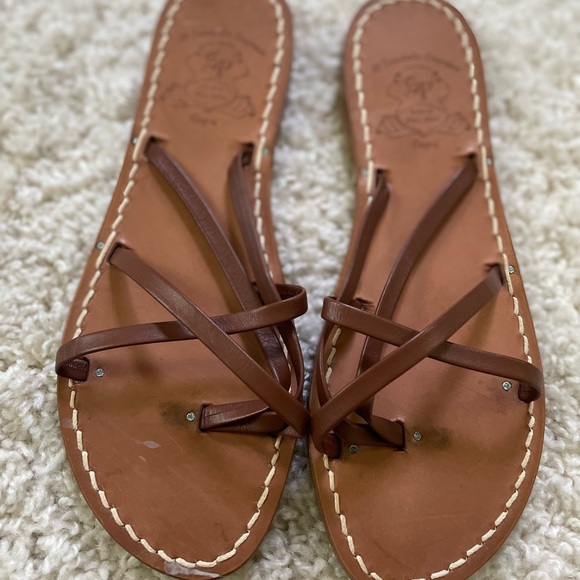 Vero Cuoio handmade sandals. All leather. Made in Italy. Size 39 - Picture 1 of 5
